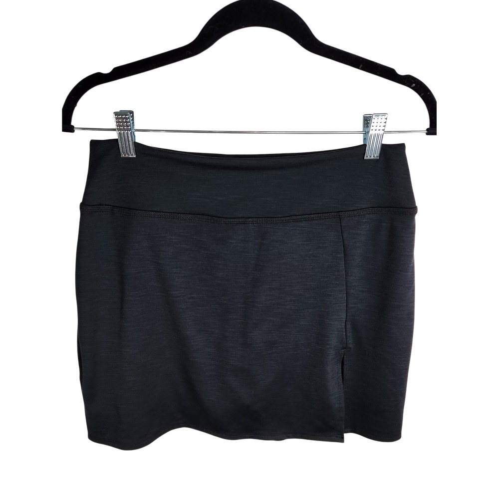 Beyond Yoga Heather Rib Hold Court Skirt Skort‎ Large Black Tennis Pickleball